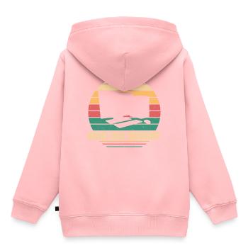 Construisez votre propre PC - Sweat Premium à capuche enfant bio - rose - Dos - AI Model Kid Female (0cm)