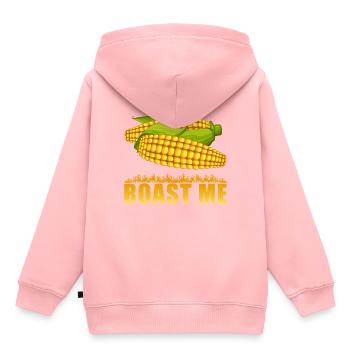 Maïs - Sweat Premium à capuche enfant bio - rose - Dos - AI Model Kid Female (0cm)