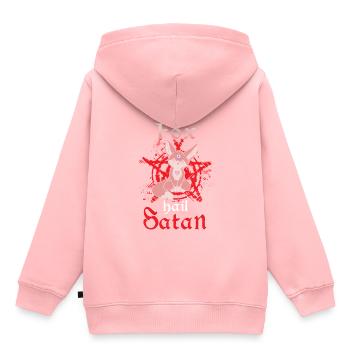 Pet Fox Hail Satan - Kids Premium Organic Hoodie - rose - Back - AI Model Kid Female (0cm)
