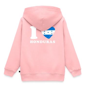J’adore le Honduras - Sweat Premium à capuche enfant bio - rose - Dos - AI Model Kid Female (0cm)