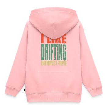 Dérive en disant drôle - Sweat Premium à capuche enfant bio - rose - Dos - AI Model Kid Female (0cm)