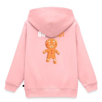Oh Snap Gingerbread Pun - Kids Premium Organic Hoodie - rose - Back - AI Model Kid Female (0cm)