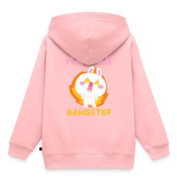 Kawaii Gangster - Sweat Premium à capuche enfant bio - rose - Dos - AI Model Kid Female (0cm)