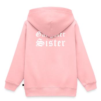Gangster Sister - Sweat Premium à capuche enfant bio - rose - Dos - AI Model Kid Female (0cm)