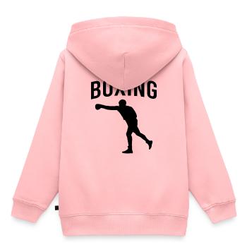 Boxe boxe - Sweat Premium à capuche enfant bio - rose - Dos - AI Model Kid Female (0cm)