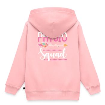 Groupe de kinésithérapeutes - Sweat Premium à capuche enfant bio - rose - Dos - AI Model Kid Female (0cm)