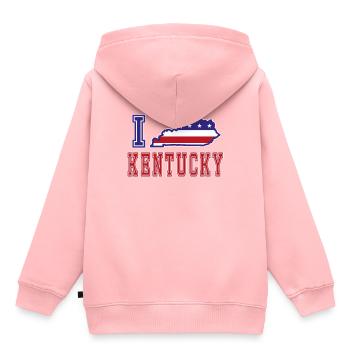 Kentucky USA I love Albama - Kinder Premium Organic Hoodie - Rosa - Hinten - AI Model Kid Female (0cm)