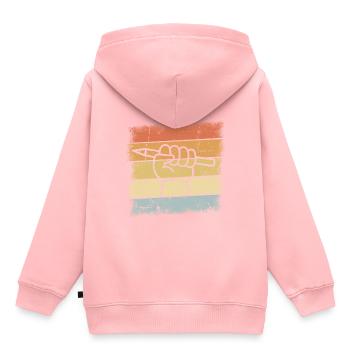 Zeichner Geschenke - Kinder Premium Organic Hoodie - Rosa - Hinten - AI Model Kid Female (0cm)