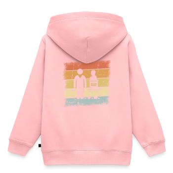 Cadeau sculpteur - Sweat Premium à capuche enfant bio - rose - Dos - AI Model Kid Female (0cm)