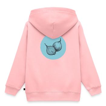Oignon - Sweat Premium à capuche enfant bio - rose - Dos - AI Model Kid Female (0cm)