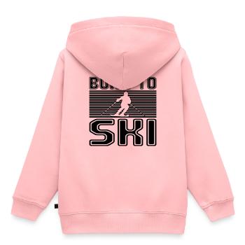 Ski - Sweat Premium à capuche enfant bio - rose - Dos - AI Model Kid Female (0cm)