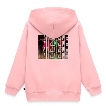 Einrad fahren - Kinder Premium Organic Hoodie - Rosa - Hinten - AI Model Kid Female (0cm)