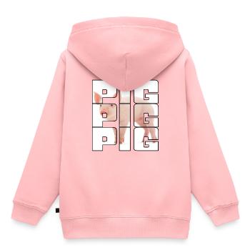 Cochon - Sweat Premium à capuche enfant bio - rose - Dos - AI Model Kid Female (0cm)