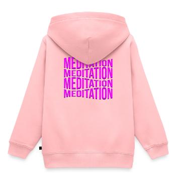 meditation - Kinder Premium Organic Hoodie - Rosa - Hinten - AI Model Kid Female (0cm)