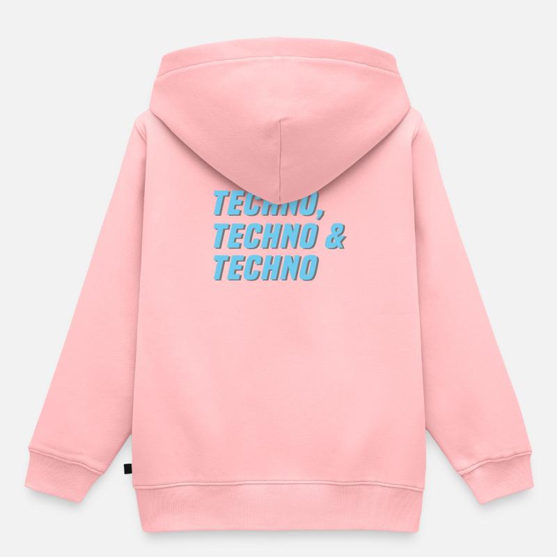 Techno Techno Techno - Kinder Premium Organic Hoodie - Rosa
