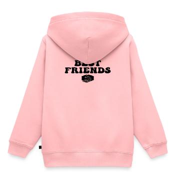 Beste Freunde - Kinder Premium Organic Hoodie - Rosa - Hinten - AI Model Kid Female (0cm)