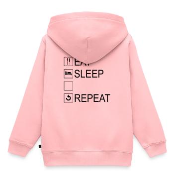 Eat Sleep Repeat Template - Kids Premium Organic Hoodie - rose - Back - AI Model Kid Female (0cm)