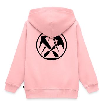 roofer - Kids Premium Organic Hoodie - rose - Back - AI Model Kid Female (0cm)