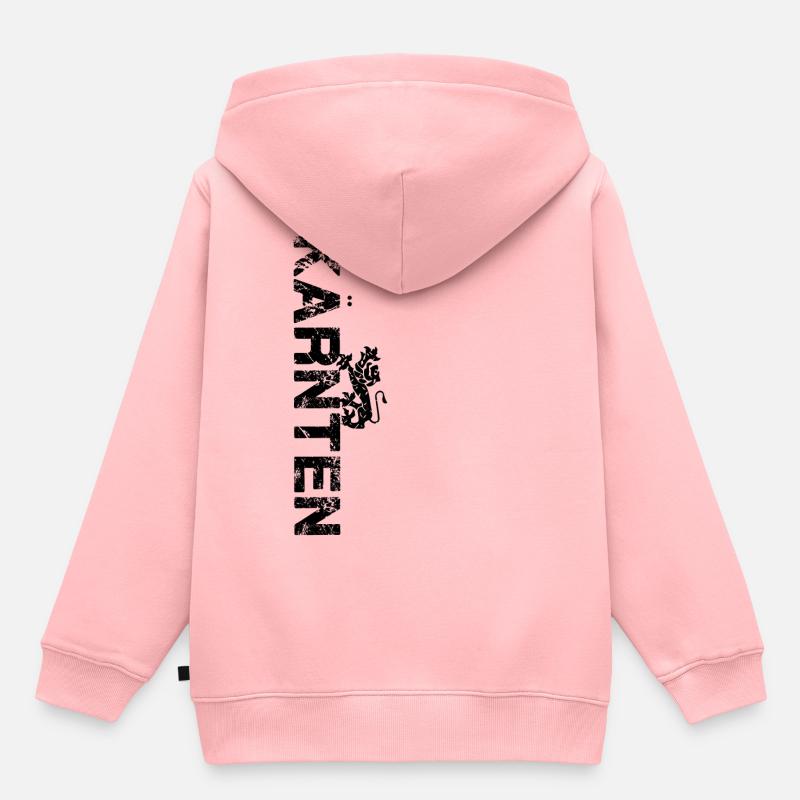 Carinthie - Sweat Premium à capuche enfant bio - rose