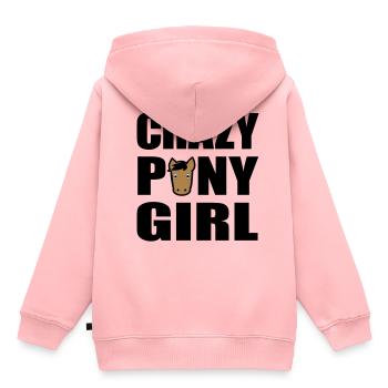poney - Sweat Premium à capuche enfant bio - rose - Dos - AI Model Kid Female (0cm)