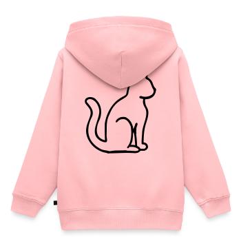 Kätzchen Stubentiger Katze Cat Kitten - Kinder Premium Organic Hoodie - Rosa - Hinten - AI Model Kid Female (0cm)