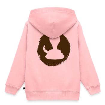 Schlange Cobra Klapperschlange - Kinder Premium Organic Hoodie - Rosa - Hinten - AI Model Kid Female (0cm)