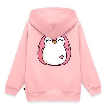 Pink Penguins Sweet Funny - Kids Premium Organic Hoodie - rose - Back - AI Model Kid Female (0cm)