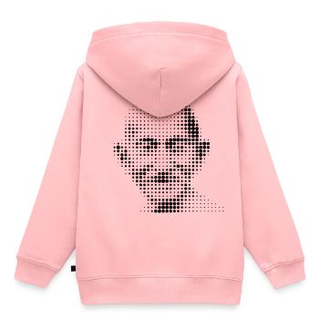 Gandhi - Kinder Premium Organic Hoodie - Rosa - Hinten - AI Model Kid Female (0cm)