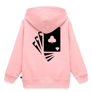 Icône de carte - Sweat Premium à capuche enfant bio - rose - Dos - AI Model Kid Female (0cm)