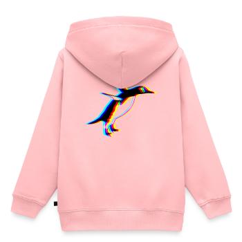 pingouin animal pôle nord aile - Sweat Premium à capuche enfant bio - rose - Dos - AI Model Kid Female (0cm)