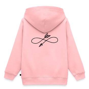 Arrows, Bow, Vintage, Illustration, Monogram - Kids Premium Organic Hoodie - rose - Back - AI Model Kid Female (0cm)