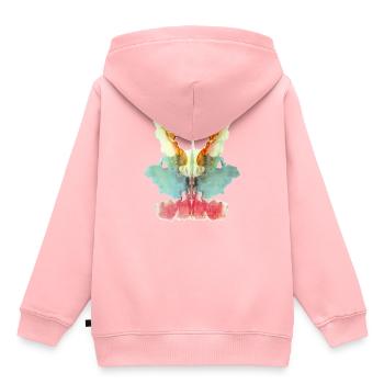 Rorschach Tafel 9/10 - Kinder Premium Organic Hoodie - Rosa - Hinten - AI Model Kid Female (0cm)