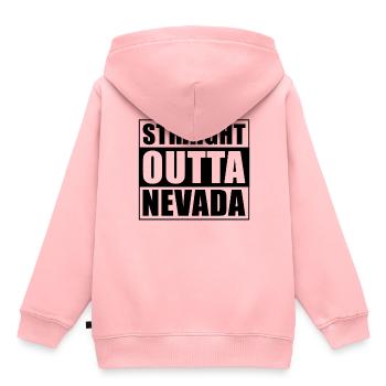 Straight outta Nevada - Kinder Premium Organic Hoodie - Rosa - Hinten - AI Model Kid Female (0cm)