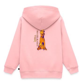 Reine des Dieux - Héra - Sweat Premium à capuche enfant bio - rose - Dos - AI Model Kid Female (0cm)