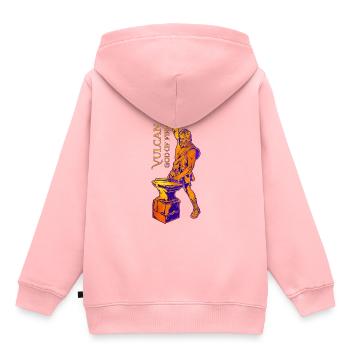 Gott des Feuers - Vulcanus - Kinder Premium Organic Hoodie - Rosa - Hinten - AI Model Kid Female (0cm)