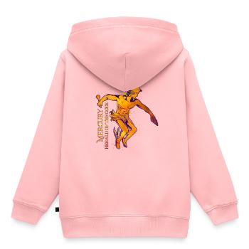 Messager des Dieux - Mercure - Sweat Premium à capuche enfant bio - rose - Dos - AI Model Kid Female (0cm)
