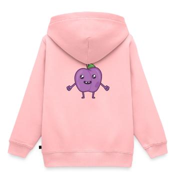 Kawaii Comic Plum - Kids Premium Organic Hoodie - rose - Back - AI Model Kid Female (0cm)