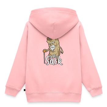 Alter Sack - Kinder Premium Organic Hoodie - Rosa - Hinten - AI Model Kid Female (0cm)