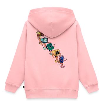 Walkman et ses amis - N’oubliez jamais - Sweat Premium à capuche enfant bio - rose - Dos - AI Model Kid Female (0cm)