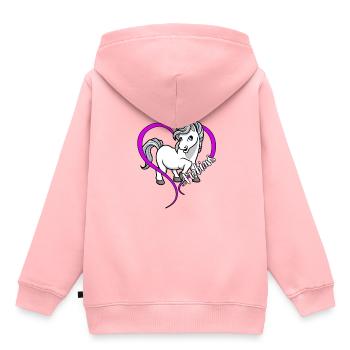 Pferdeliebhaber - Araber - Kinder Premium Organic Hoodie - Rosa - Hinten - AI Model Kid Female (0cm)