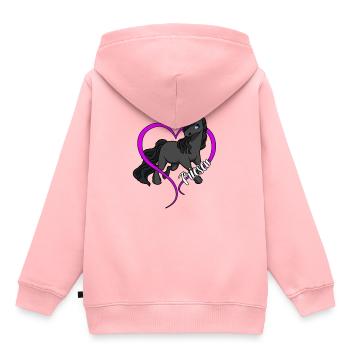 Horse lovers - Frisians - Kids Premium Organic Hoodie - rose - Back - AI Model Kid Female (0cm)