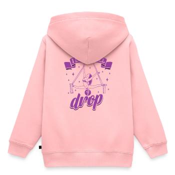 Je ne tombe pas je tombe - Aerial Silk - Sweat Premium à capuche enfant bio - rose - Dos - AI Model Kid Female (0cm)