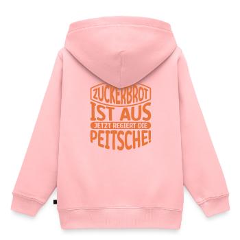 Zuckerbrot ist aus - Jetzt regiert die Peitsche - Kinder Premium Organic Hoodie - Rosa - Hinten - AI Model Kid Female (0cm)