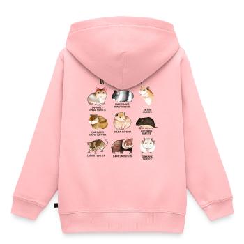 Viele verschiedene Hamster - Kinder Premium Organic Hoodie - Rosa - Hinten - AI Model Kid Female (0cm)