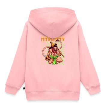 Dieu hindou - Lakshmi - Sweat Premium à capuche enfant bio - rose - Dos - AI Model Kid Female (0cm)