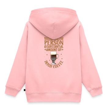 Erfolgreich nur mit Irish Coffee - Kinder Premium Organic Hoodie - Rosa - Hinten - AI Model Kid Female (0cm)