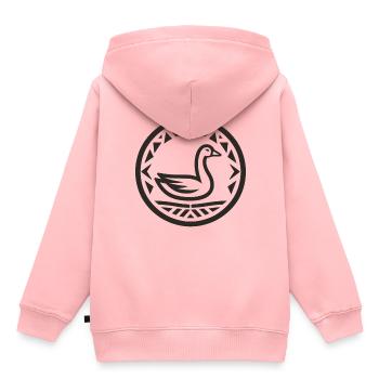 Zodiaque amérindien d’oie - Sweat Premium à capuche enfant bio - rose - Dos - AI Model Kid Female (0cm)