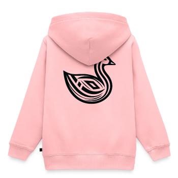Gans Indianer-Tierkreis - Kinder Premium Organic Hoodie - Rosa - Hinten - AI Model Kid Female (0cm)