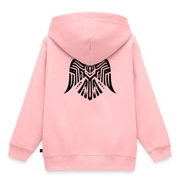 Falke Indianer-Tierkreis - Kinder Premium Organic Hoodie - Rosa - Hinten - AI Model Kid Female (0cm)