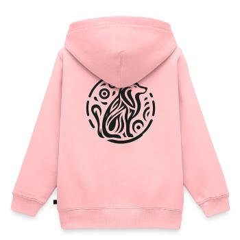 Wolve Indianer-Tierkreiszeichen - Kinder Premium Organic Hoodie - Rosa - Hinten - AI Model Kid Female (0cm)
